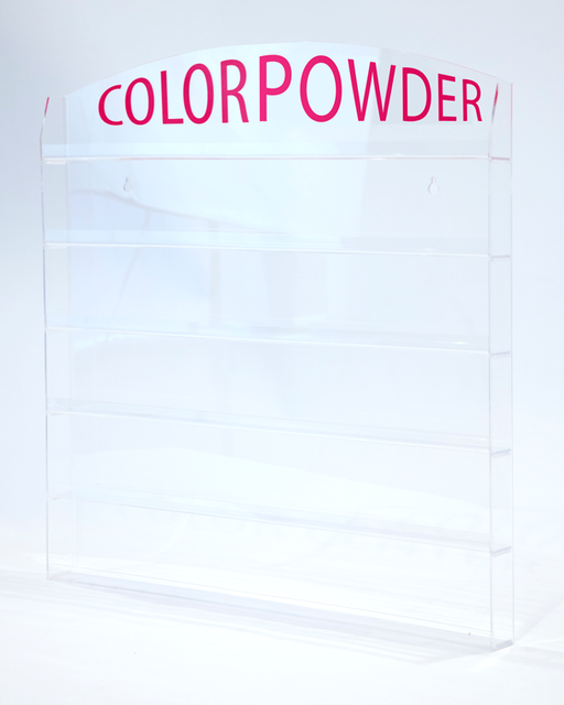 Cre8tion Acrylic Wall Mounted Rack "Color Powder", 72 jars, 2oz, (Packing: 6pcs/case) 10171 OK0401VD