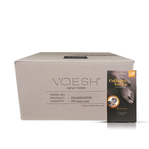 Voesh ARGAN OIL & OLIVE OIL Collagen SOCKS, BOX, VFM512COL (Pk: 100 pairs/box, 400 pairs/case)