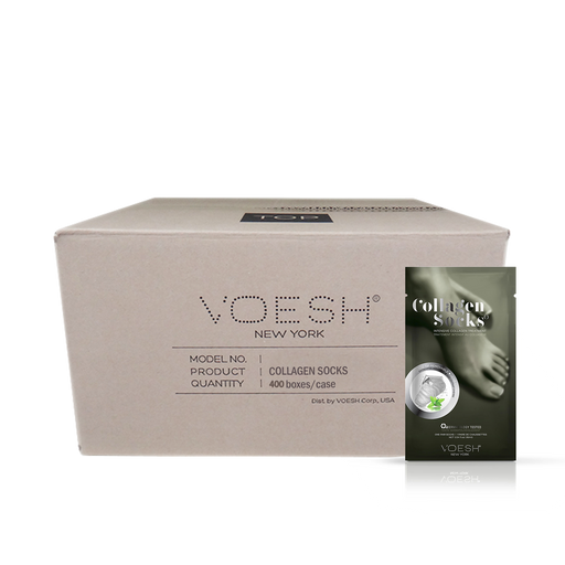 Voesh HEMP OIL Collagen SOCKS, BOX, VFM212PEP (Pk: 100 pairs/box, 400 pairs/case)