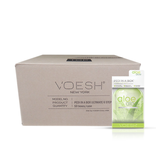 Voesh Pedi in a Box Ultimate 6 Step, CASE, ALOE ALOE, VPC607 ALO, 30 packs/case