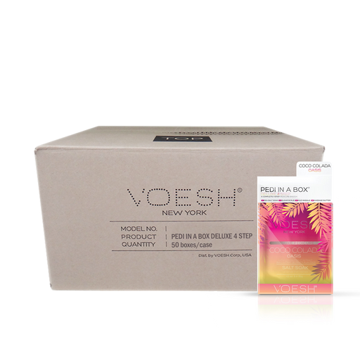 Voesh COCO COLADA Pedi in a Box Deluxe 4 Step, CASE, 50 packs/case, VPC208 COL