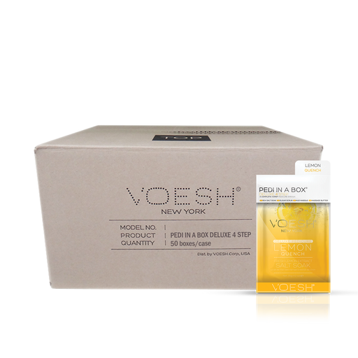 Voesh LEMON QUENCH Pedi in a Box Deluxe 4 Step, CASE, 50 packs/case, VPC208 LMN