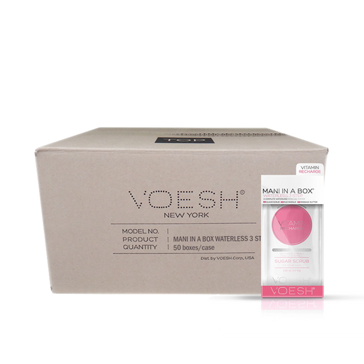 Voesh VITAMIN RECHARGE Mani in a Box Waterless 3 Step, CASE, 50 packs/case, VMC127 PGF