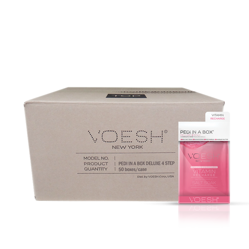 Voesh VITAMIN RECHARGE Pedi in a Box Deluxe 4 Step, CASE, 50 packs/case, VPC208 PGF
