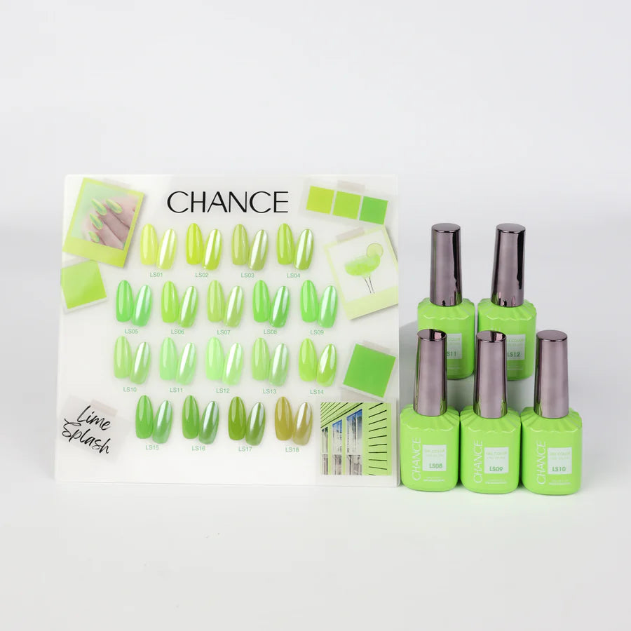 Chance Gel 0.5oz Full Kit (18 Colors) - Lime Splash — Nails Cost, Inc.