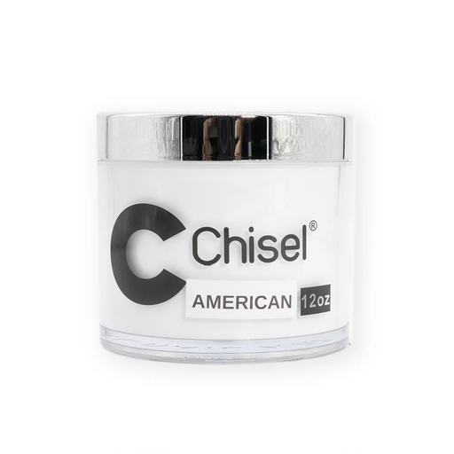 Chisel 2in1 Acrylic/Dipping Powder, Pink & White Collection, AMERICAN WHITE, 12oz (Packing: 60 pcs/case)
