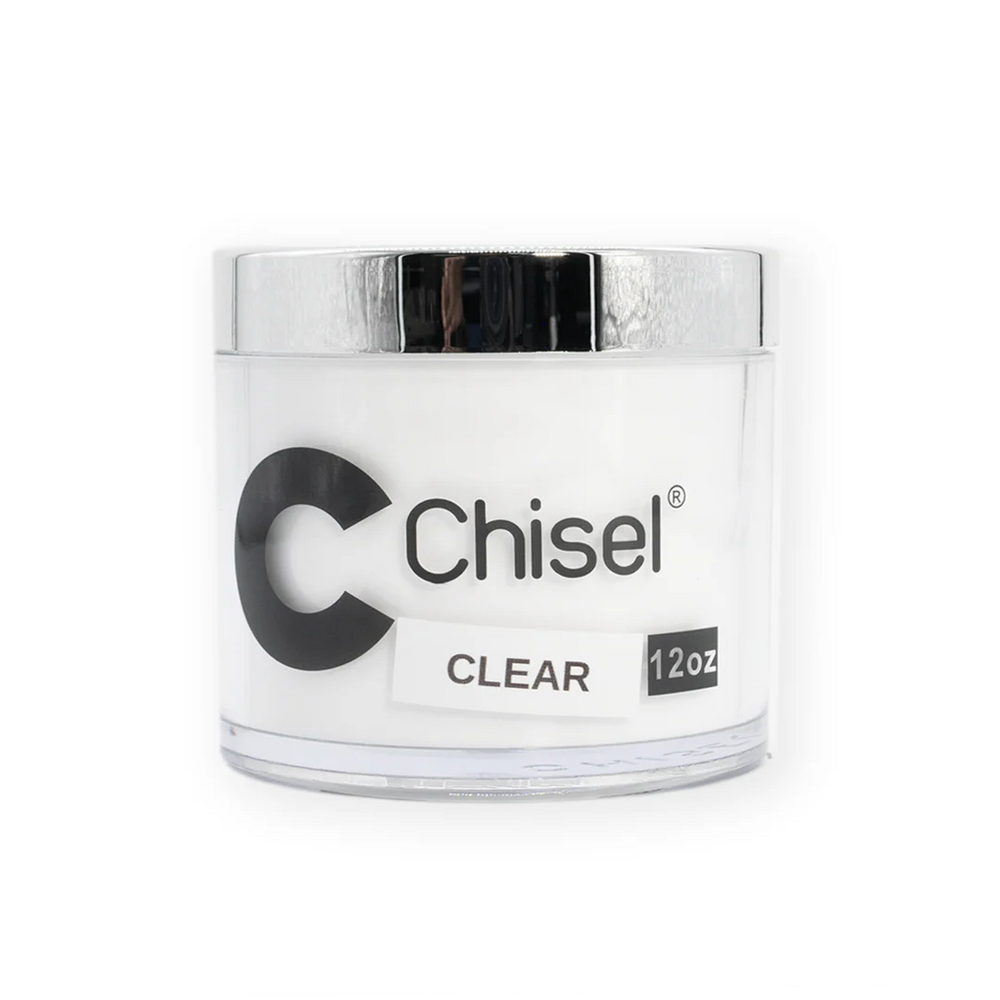 Chisel 2in1 Acrylic/Dipping Powder 12oz, Pink & White Collection, CLEAR (Pk: 60 pcs/case)