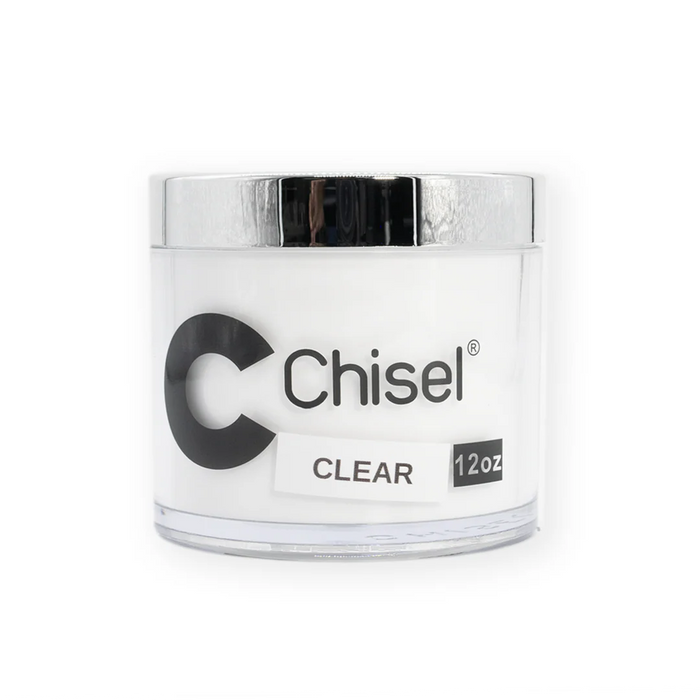 Chisel 2in1 Acrylic/Dipping Powder 12oz, Pink & White Collection, CLEAR (Pk: 60 pcs/case)
