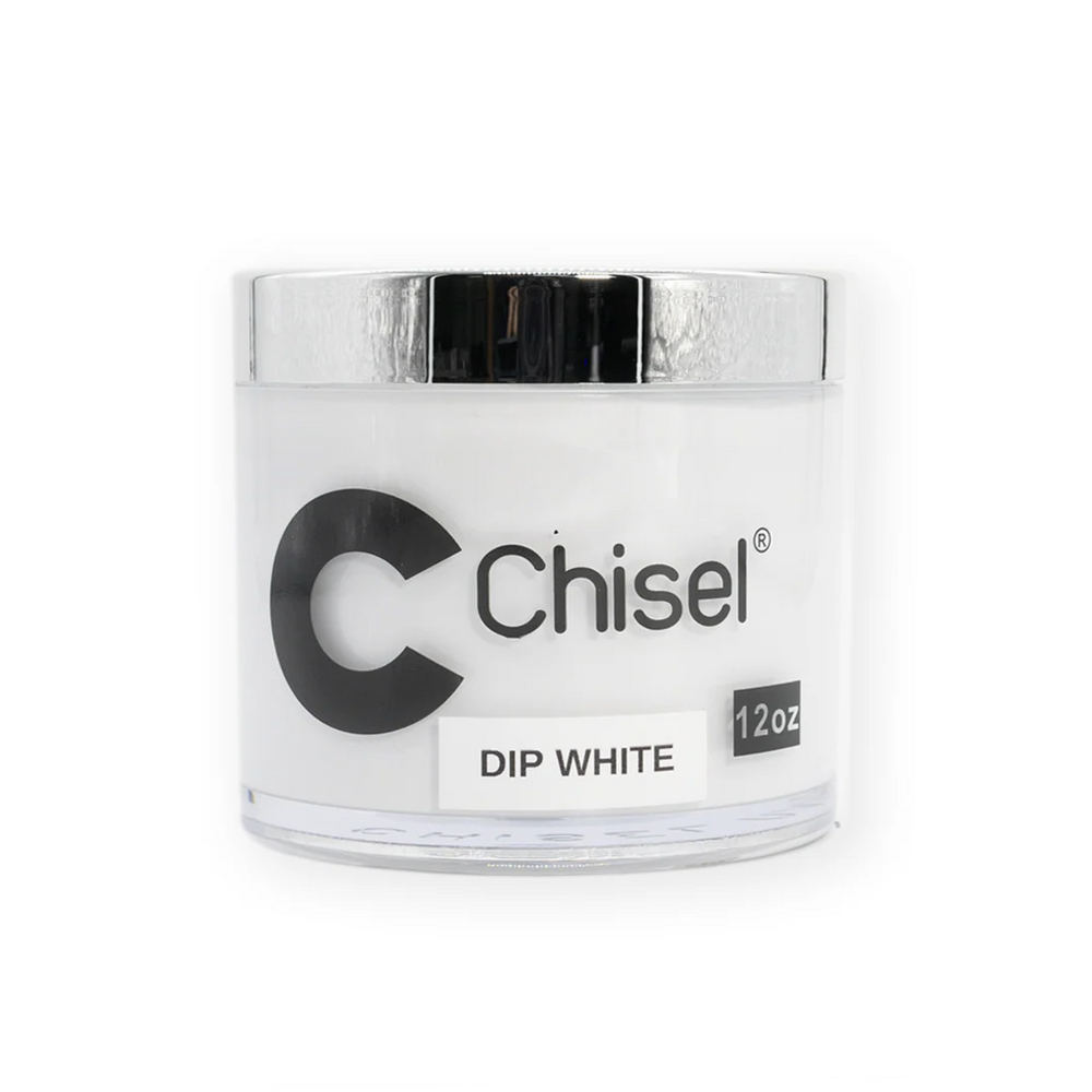 Chisel 2in1 Acrylic/Dipping Powder, Pink & White Collection, DIP WHITE, 12oz (Packing: 60 pcs/case)