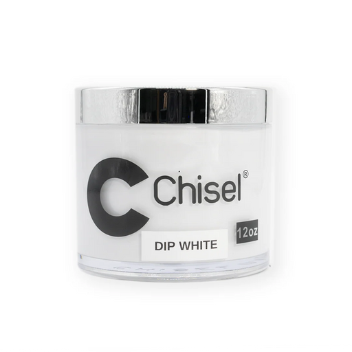 Chisel 2in1 Acrylic/Dipping Powder, Pink & White Collection, DIP WHITE, 12oz (Packing: 60 pcs/case)
