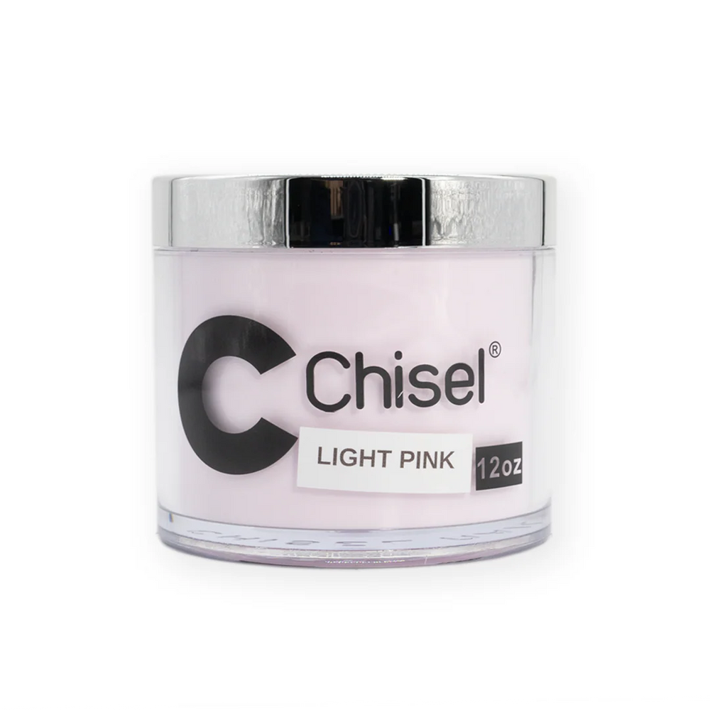 Chisel 2in1 Acrylic/Dipping Powder, Pink & White Collection, LIGHT PINK, 12oz (Packing: 60 pcs/case)