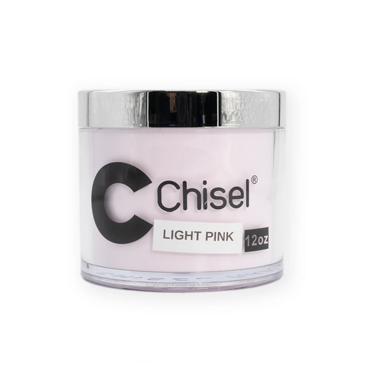 Chisel 2in1 Acrylic/Dipping Powder, Pink & White Collection, LIGHT PINK, 12oz (Packing: 60 pcs/case)