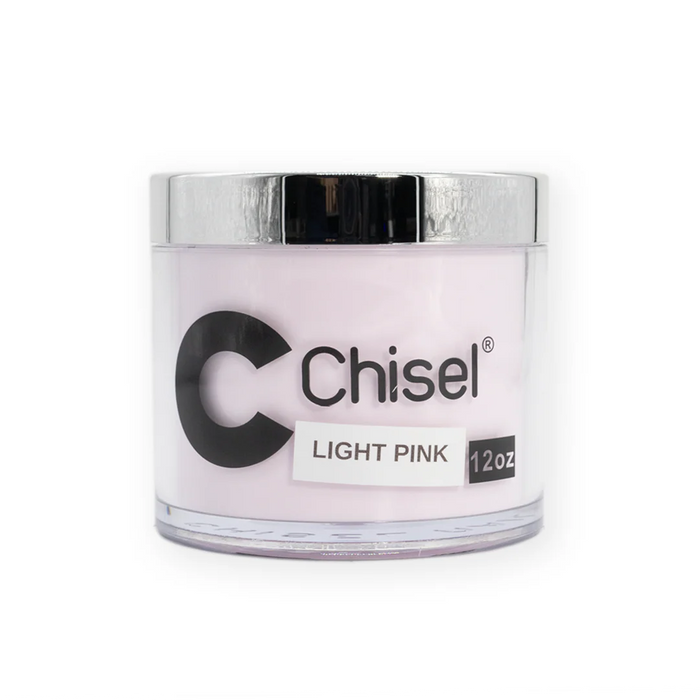 Chisel 2in1 Acrylic/Dipping Powder, Pink & White Collection, LIGHT PINK, 12oz (Packing: 60 pcs/case)