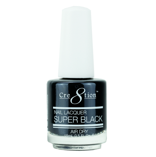 Cre8tion Nail Lacquer Super Black, 14003, 0.5oz OK0924LK