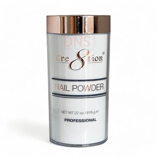 Cre8tion Acrylic Powder 22oz - Soft White (Pk: 6 pcs/box, 36 pcs/case)