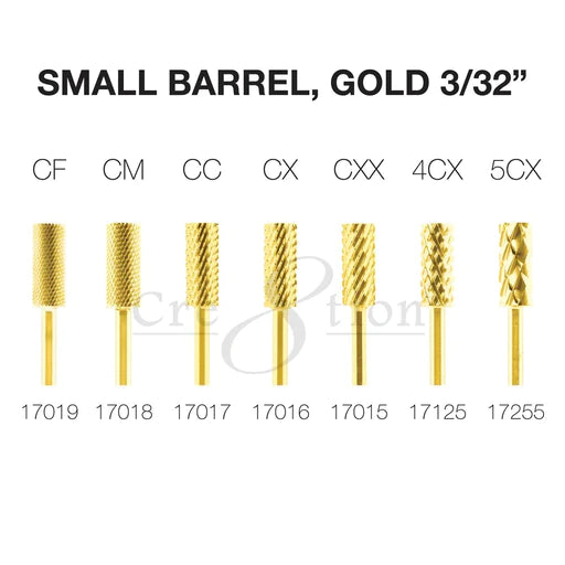 Cre8tion Gold Small Barrel 3/32'', CXF, 17724 (PK: 50pcs/box)