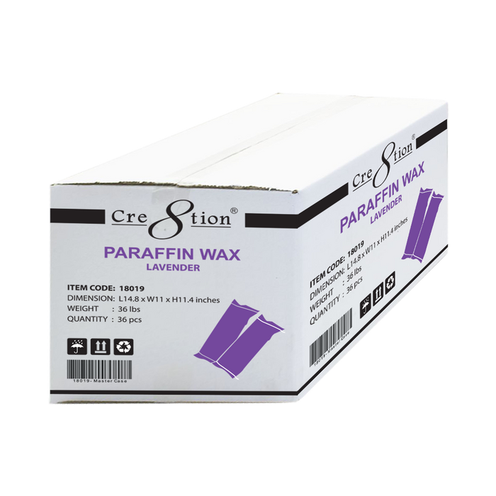 Cre8tion Paraffin Wax - LAVENDER, CASE (Packing: 6 packs/box, 6 boxes/case)