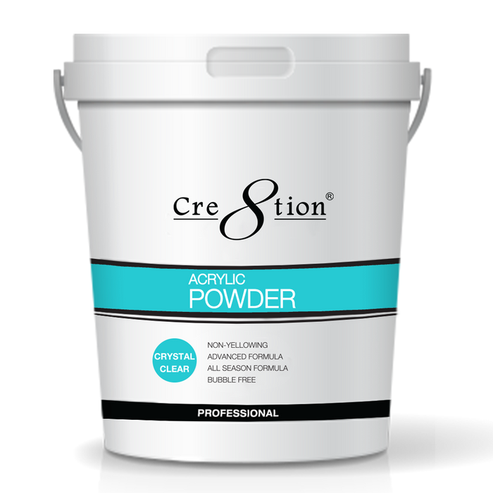 Cre8tion Acrylic Powder, Crystal, 25 lbs, 1441++