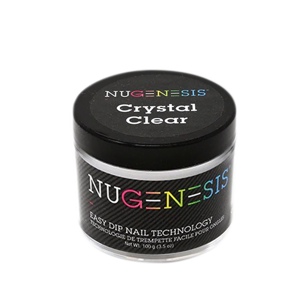 Nugenesis Dipping Powder, Pink & White Collection, CRYSTAL CLEAR, 3.5oz