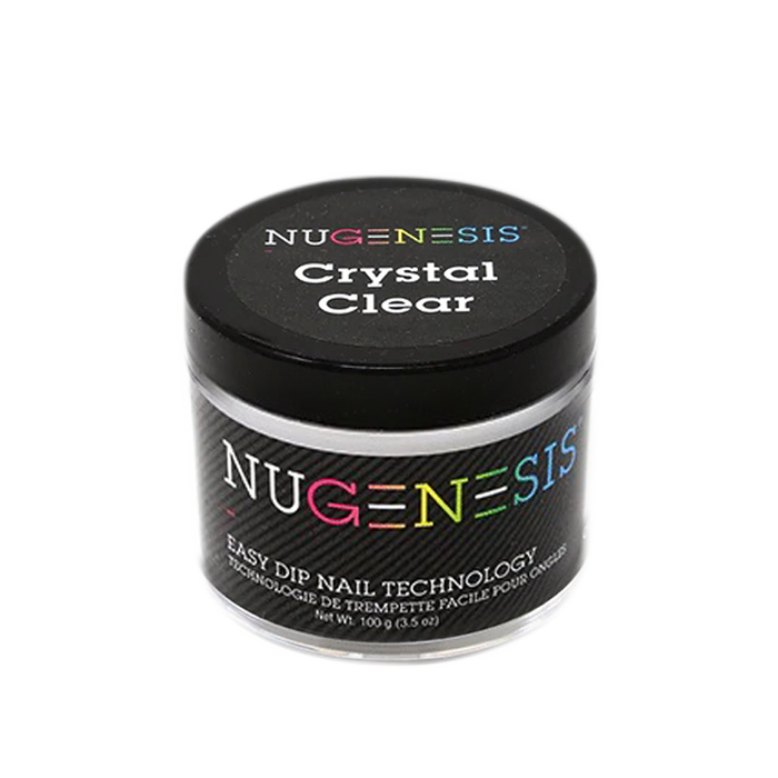 Nugenesis Dipping Powder, Pink & White Collection, CRYSTAL CLEAR, 3.5oz