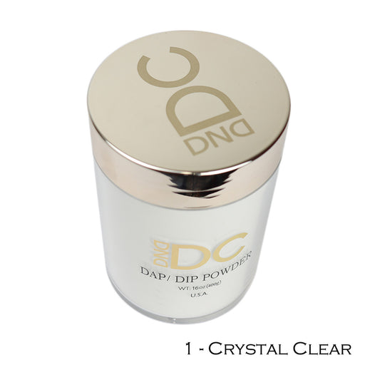 DC 16oz Dipping Powder, PINK & WHITE, CRYSTAL CLEAR, DC1 (PK: 22 jars/case)