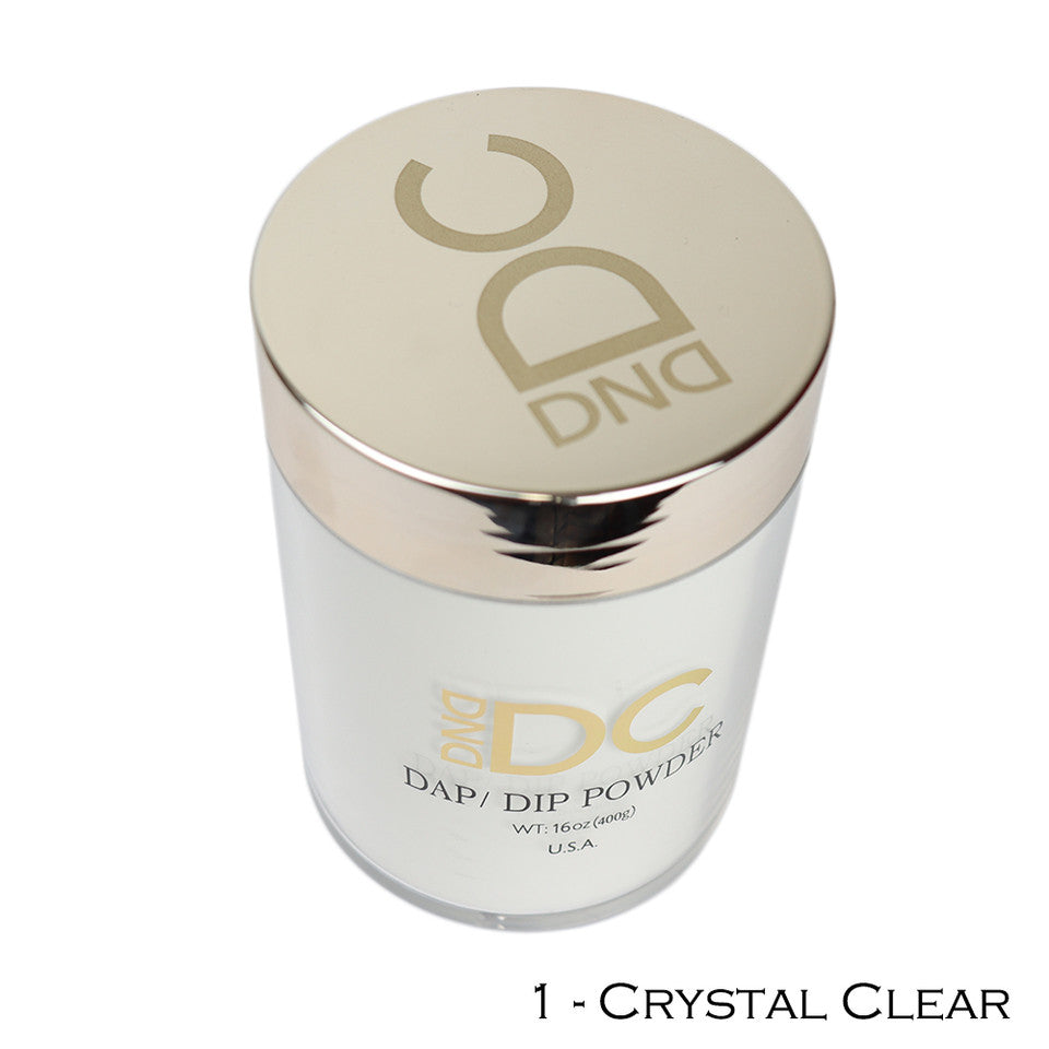 DC 16oz Dipping Powder, PINK & WHITE, CRYSTAL CLEAR, DC1 (PK: 22 jars/case)