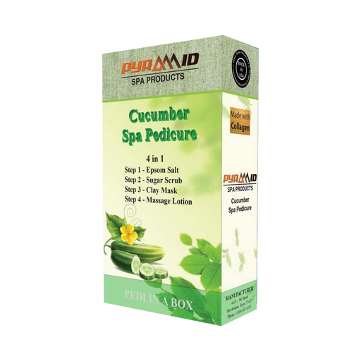 Pyramid Spa Pedicure 4in1 (Made With COLLAGEN), CUCUMBER, CASE (Pk: 50 packs/case)