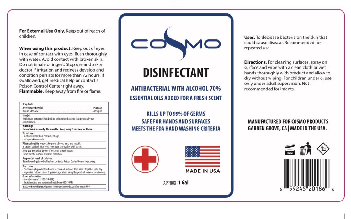 Cosmo Disinfectant, 1Gal