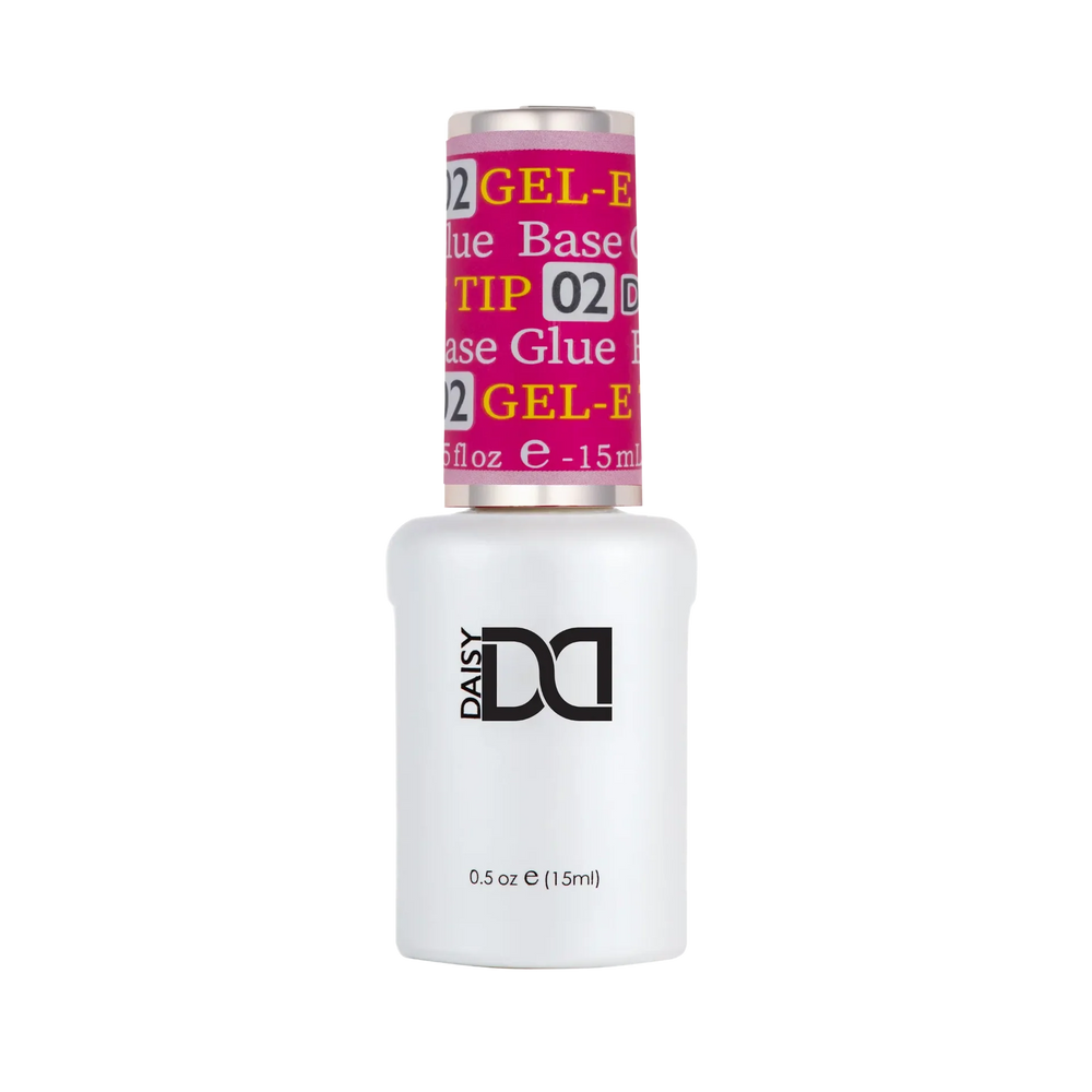 DND Soft Gel Tips Adhesive #02, 0.5oz (Gel-E Tip Base Glue) (Pk: 120 pcs/case)