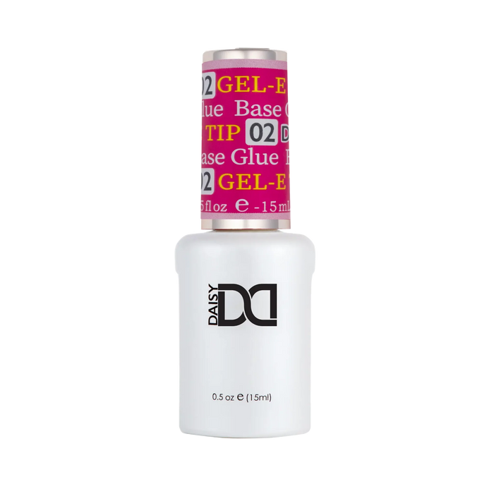 DND Soft Gel Tips Adhesive #02, 0.5oz (Gel-E Tip Base Glue) (Pk: 120 pcs/case)