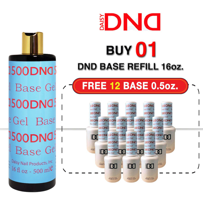 DND Base Gel Refill 500, 16oz, Buy 01 Get 12 DND Base 0.5oz FREE: Nhà sản xuất không gắn Seal