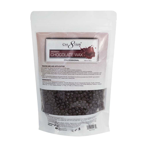 Cre8tion Chocolate Bean Hard Wax, 14oz/0.87lb, 21143 (Packing: 24 bags/case)