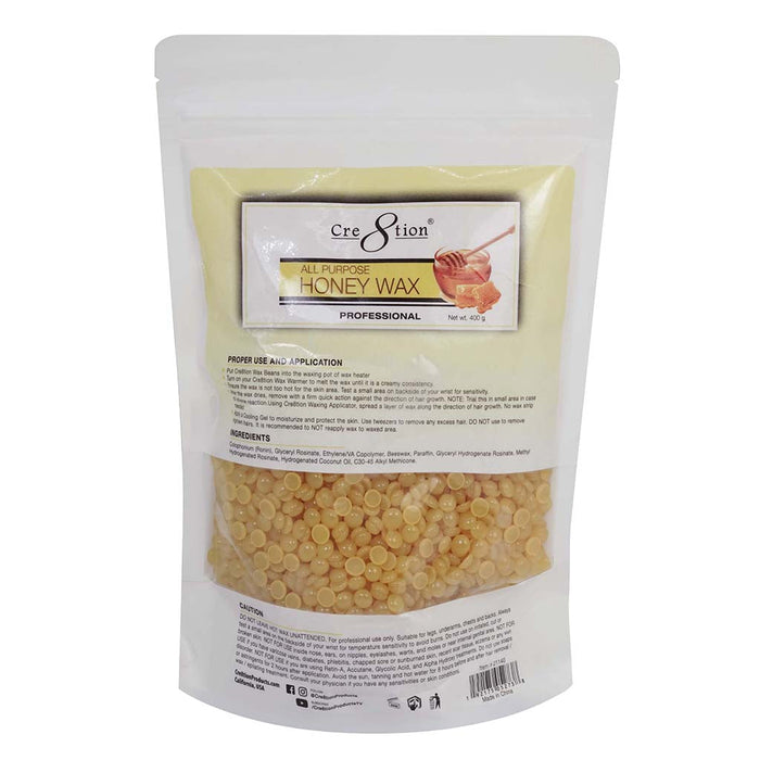 Cre8tion Honey Bean Hard Wax, BAG 14oz/0.87lb (Pk: 24 bags/case)