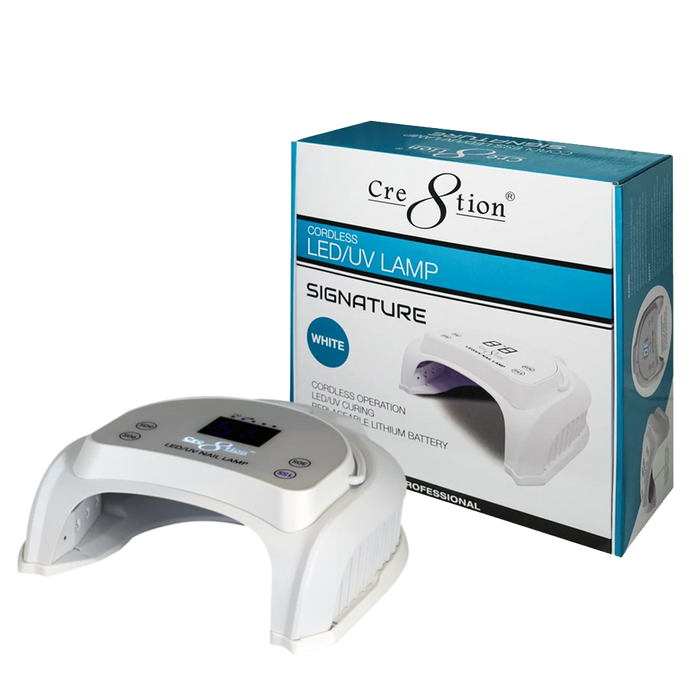 Cre8tion CORDLESS ((Khong Day)) Rechargable 48W Signature LED/UV Lamp, WHITE