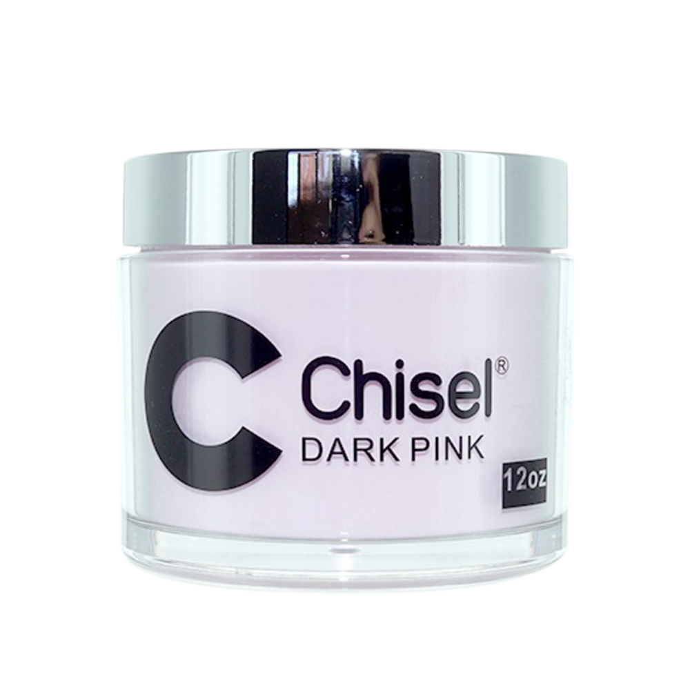 Chisel 2in1 Acrylic/Dipping Powder, Pink & White Collection, DARK PINK, 12oz (Packing: 60 pcs/case)