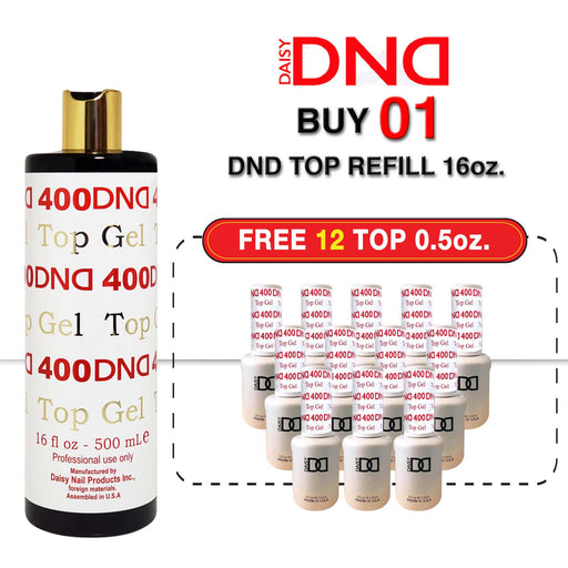 DND Top Gel Refill 400, 16oz, Buy 01 Get 12 DND Top 0.5oz FREE: Nhà sản xuất không gắn Seal