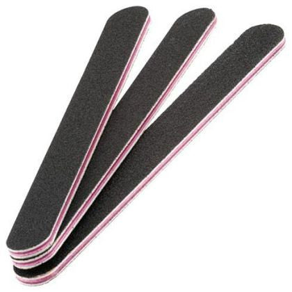 Cre8tion Nail Files REGULAR BLACK Sand, Grit 100/180, 07003 (Packing: 50 pcs/pack, 40 packs/case)