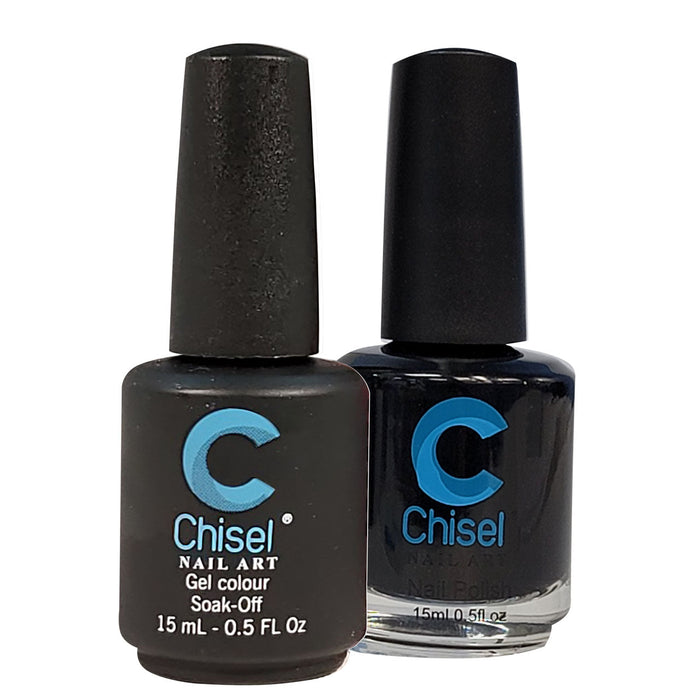 Chisel Nail Lacquer And Gel Polish, Solid Collection, SUPER BLACK, 0.5oz OK0605LK