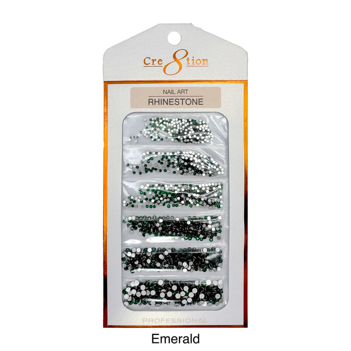 Cre8tion Rhinestone Nail Art - Emerald (Pk: 80 pcs/pack)