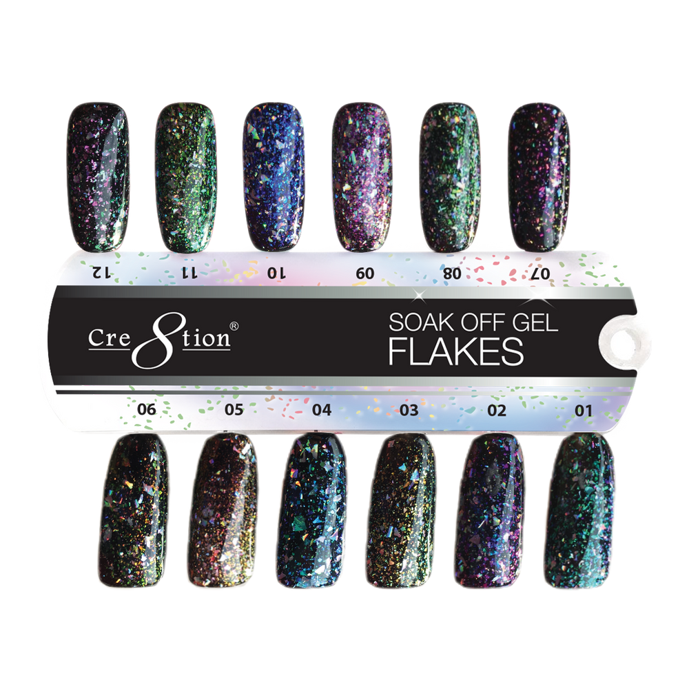 Cre8tion Flakes Gel Collection, Sample Tips