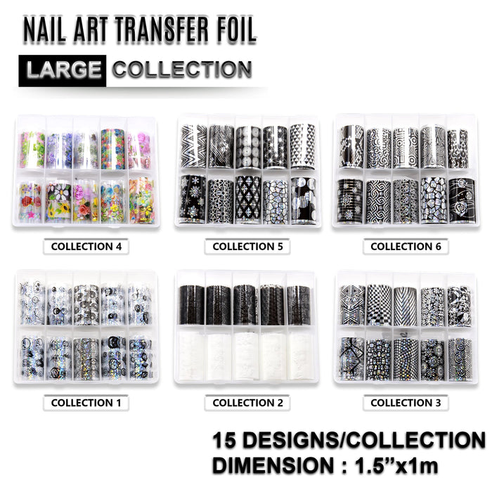 NCI Nail Art Transfer Foil, Large, Full Of 6 Collections OK0424VD