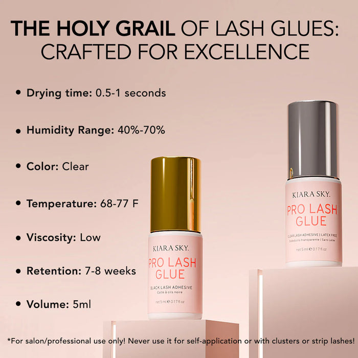 Kiara Sky Pro Lash Glue 0.17oz, Clear