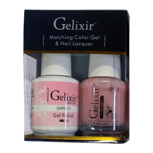 Gelixir Nail Lacquer And Gel Polish, Pink & White Collection, GP001, 0.5oz OK0904VD