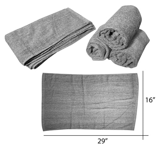 Cre8tion Salon Towel 16x29, GRAY (Pk: 12pcs/dozen, 12dozen/case)