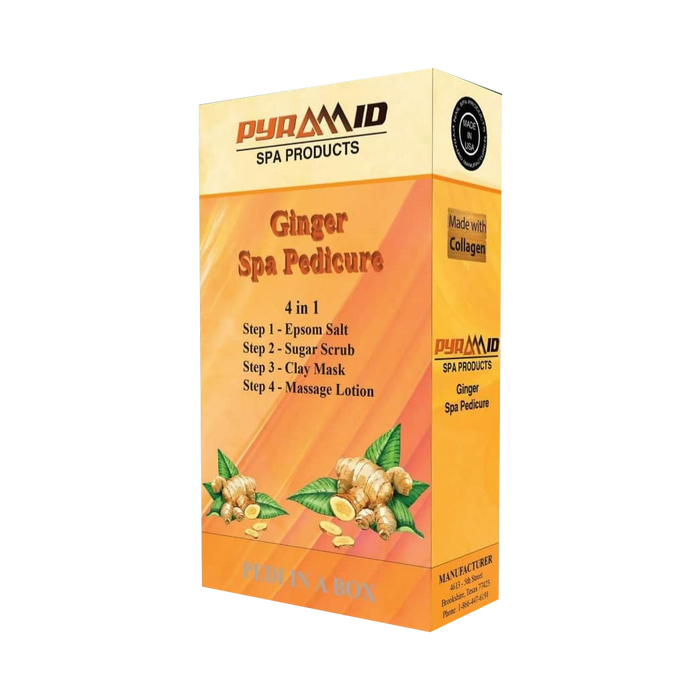 Pyramid Spa Pedicure 4in1 (Made With COLLAGEN), GINGER (Pk: 50 packs/case)