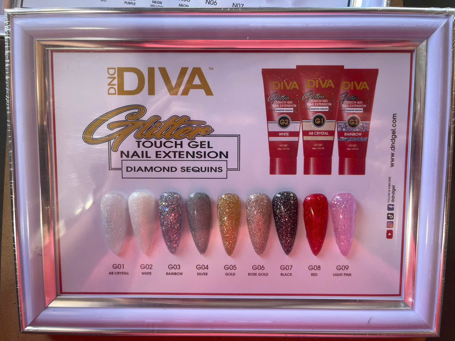 DND Diva 2oz Glitter Touch Gel Collection 000