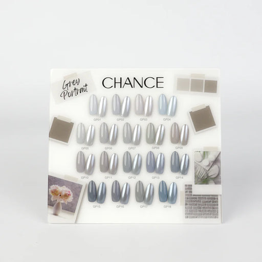 Chance Counter Display Color Chart (18 Colors) - Grey Portrait Collection