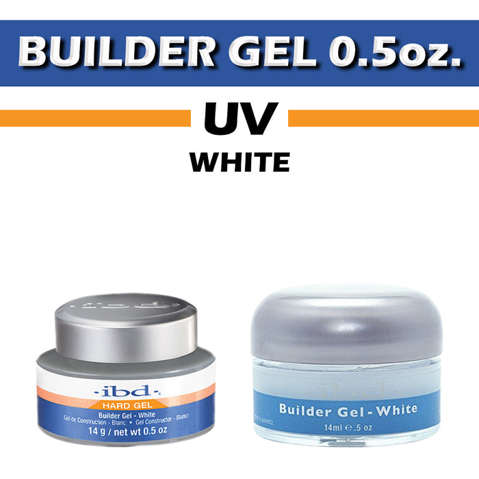 IBD Hard Gel UV, Builder Gel, WHITE, 0.5oz, 604002 OK0918VD