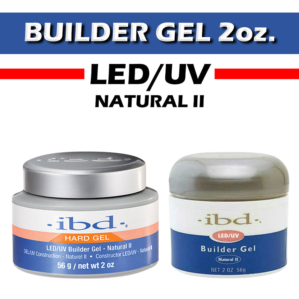 IBD Hard Gel LED/UV, Builder Gel, NATURAL II, (JAR) 2oz (Pk: 72 pcs/case)