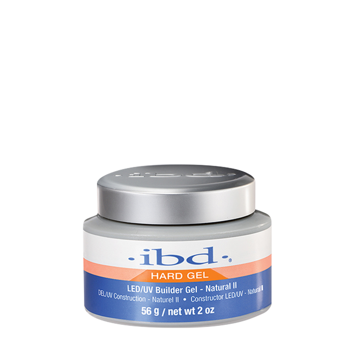 IBD Hard Gel LED/UV, Builder Gel, NATURAL II, (JAR) 2oz (Pk: 72 pcs/case)